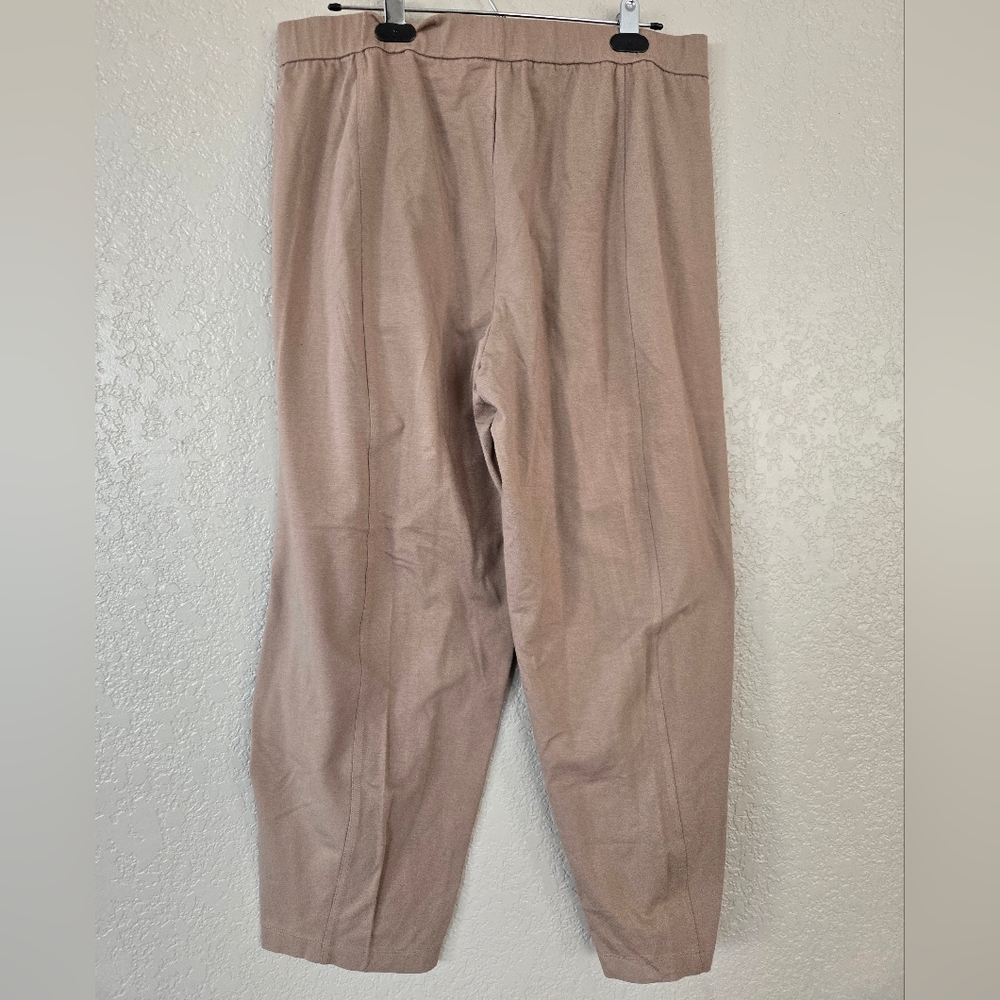 Eileen Fisher Tan Pants, Organic Cotton, Large - Picture 2 of 8